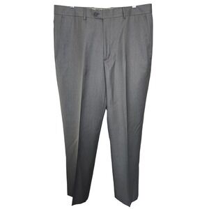 Santorelli Romeo Mens Dress Pants 34 Light Grey Luxury Serge Virgin Wool Italy